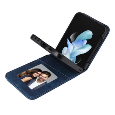 SKALO Samsung Z Flip5 PU-nahkainen Korttikotelo - Sininen