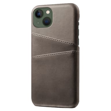 SKALO iPhone 15 PU-nahkainen Korttikotelo - Harmaa