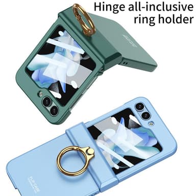 SKALO Samsung Z Flip5 GKK Flip Rengas kuori - Musta
