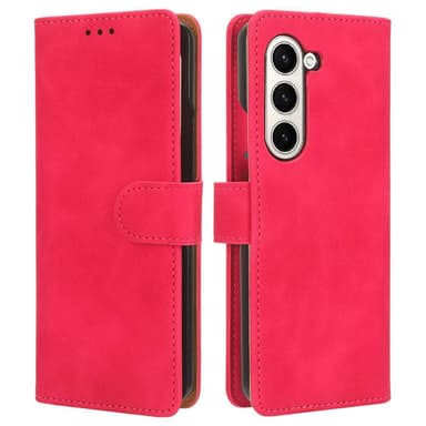 SKALO Samsung Z Fold5 Lompakkokotelo PU-nahkaa - Cerise