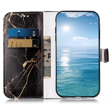 SKALO iPhone 15 Pro Marmori 3D Lompakkokotelo