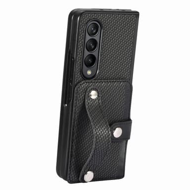 SKALO Samsung Z Fold5 SKALO Samsung Z Fold5 Carbon Fiber Suojakuori  korttipidike / kahva - Khaki