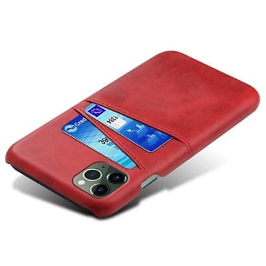 SKALO iPhone 15 PU-nahkainen Korttikotelo - Punainen