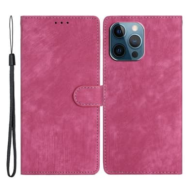 SKALO iPhone 15 Pro Max Lompakkokotelo PU-nahkaa - Cerise