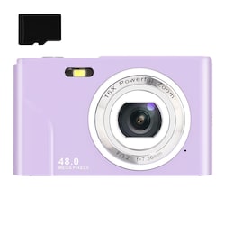 Digikamera 48 MP, HD 1080p ja 16x zoom 32 Gt:n kortilla Violetti