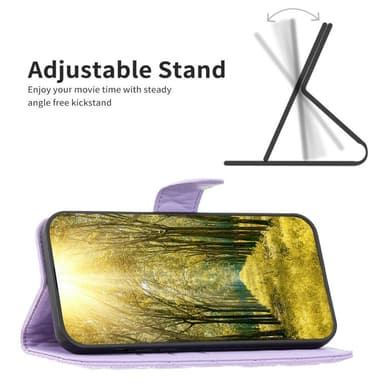 SKALO iPhone 15 Pro BINFEN COLOR Tikattu Lompakko - Violetti