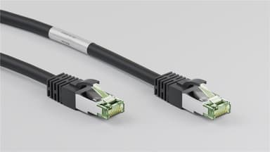 Goobay RJ45 (CAT 6A, 500 MHz) patch -johto CAT 8.1 S/FTP -raakakaapelilla, musta