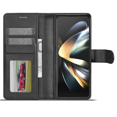 SKALO Samsung Z Fold5 LC.IMEEKE Lompakkokotelo PU-nahkaa - Musta