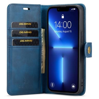 DG MING iPhone 15 Pro 2-in-1 magneetti lompakkokotelo - Sininen