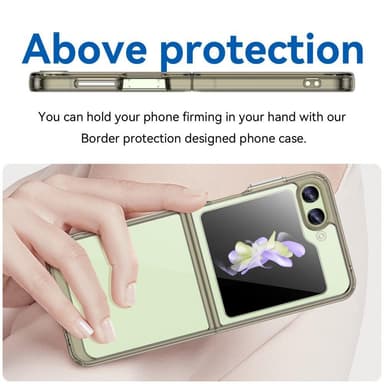 SKALO Samsung Z Flip5 Väri Puskurin Suojakuori - Harmaa