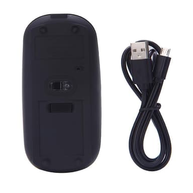 Langaton tietokonehiiri Bluetooth -ladattava musta