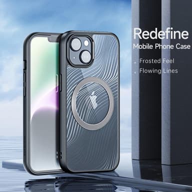 DUX DUCIS iPhone 15 Aimo Series Magnetic Ring Suojakuori - Musta
