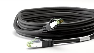 Goobay RJ45 (CAT 6A, 500 MHz) patch -johto CAT 8.1 S/FTP -raakakaapelilla, musta