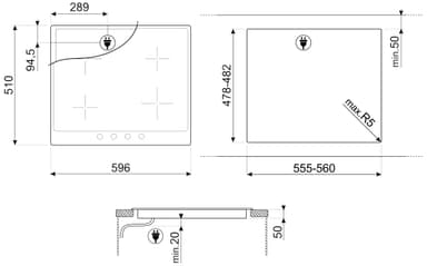 Smeg induktiotaso SI364FXM integroitava