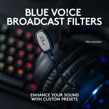 Logitech G Blue Ice Pop kiinnike mikrofonilla