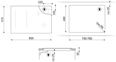 Smeg induktiotaso SIM3864D integroitava