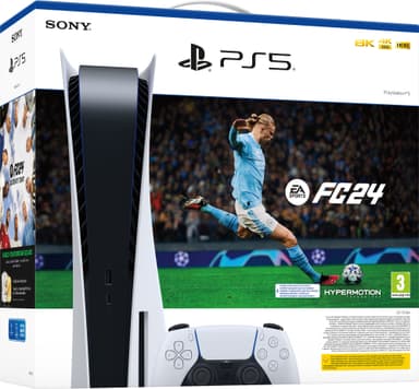 PlayStation 5 + EA SPORTS FC 24 pakkaus