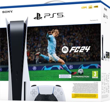 PlayStation 5 + EA SPORTS FC 24 pakkaus