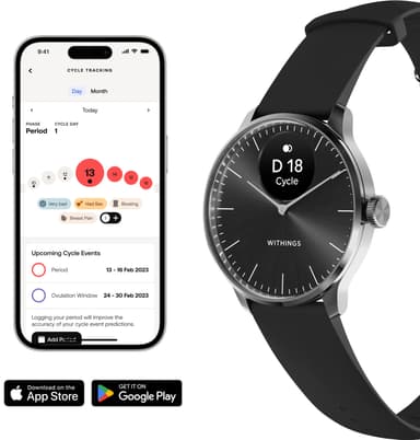 Withings ScanWatch Light hybridiälykello 37 mm (musta)