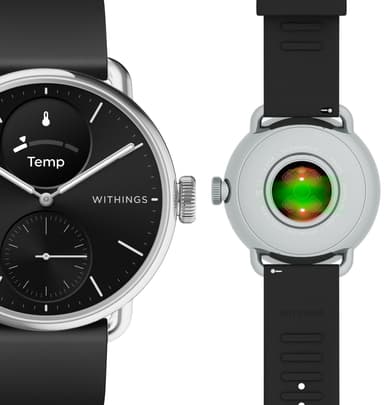 Withings ScanWatch 2 hybridiälykello 38 mm (musta)