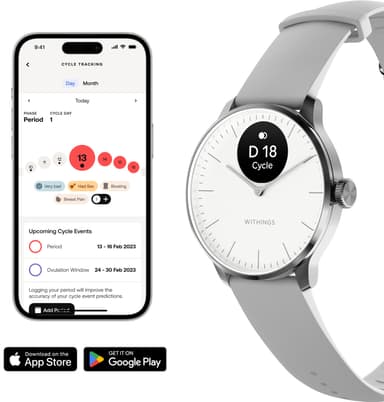 Withings ScanWatch Light hybridiälykello 37 mm (valkoinen)