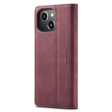 CASEME Retro Lompakkokotelo iPhone 15 Plus - Punainen