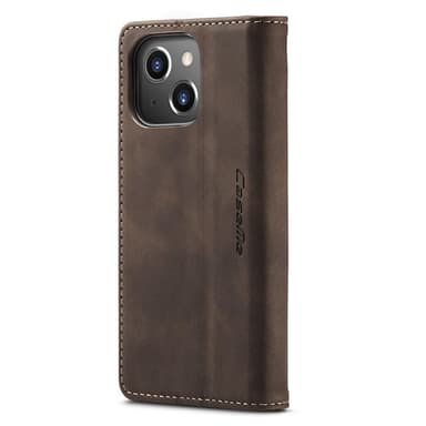 CASEME Retro lompakkokotelo iPhone 15: lle - Kahvi