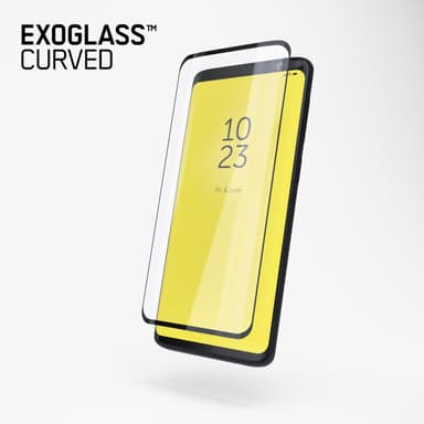 Copter Exoglass Kaareva Kehys iPhone 15 Plus - Musta Täysliima