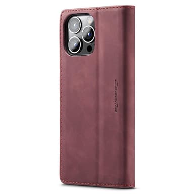 CASEME Retro Lompakkokotelo iPhone 15 Pro Max - Punainen