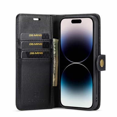 Lompakkokotelo DG-Ming 2i1 Apple iPhone 15 Pro - Musta
