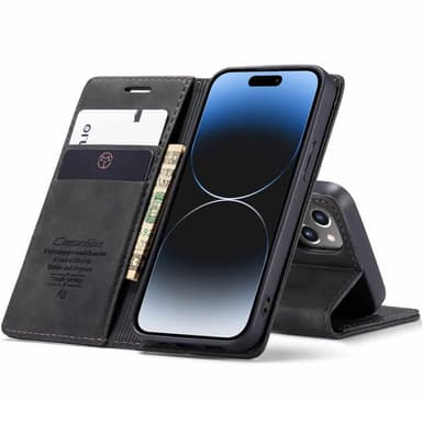 CaseMe Smart Magnet FlipCase Apple iPhone 15 Plus - Musta
