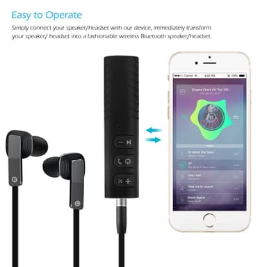 NÖRDIC Bluetooth stereo 3.5mm AUX sovitin