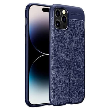 Nahkakuvioitu TPU kuori Apple iPhone 15 Pro - Sininen