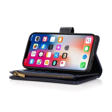 Kaksoiskäänto Zipper 9-kortti Apple iPhone 15 Plus - Musta