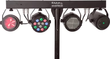Ibiza LED-valopalkki Moonflower + Laser ja Strobe