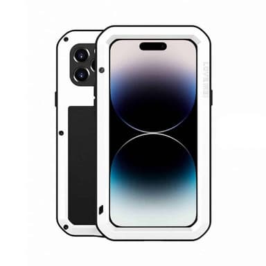 LOVE MEI Powerful kuori Apple iPhone 15 Pro Max - Valkoinen