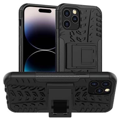 Iskunkestävä kuori jalustalla Apple iPhone 15 Pro Max - Musta