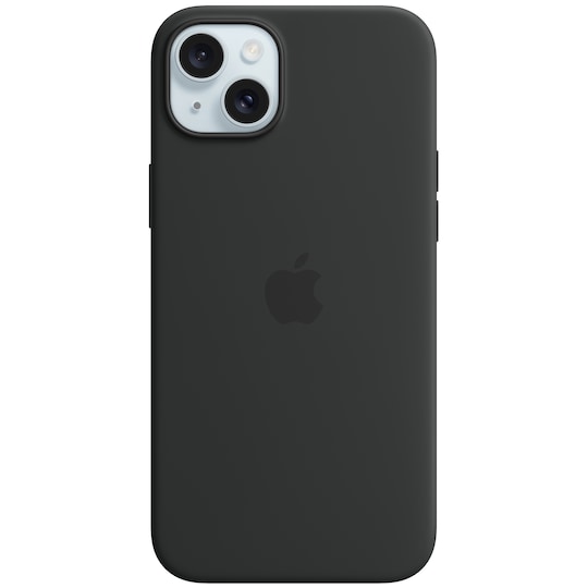 iPhone 15 Plus Silicone MagSafe suojakuori (musta)