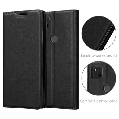Google PIXEL 4A Suojakuori Lompakkokotelo (Musta)