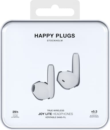 Happy Plugs Joy Lite täysin langattomat in-ear kuulokkeet (valkoinen)
