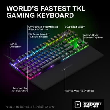 SteelSeries Apex Pro tenkeyless 2023 pelinäppäimistö