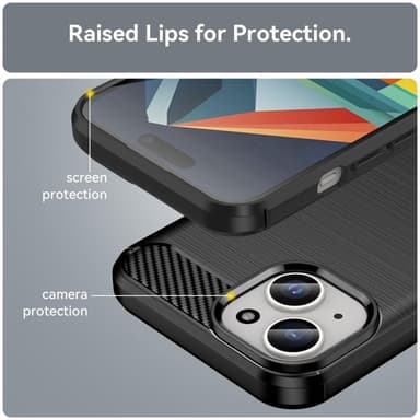 Hiilikuiturakenteinen TPU-kansi iPhone 15: lle