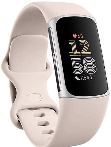 Fitbit Charge 6 aktiivisuusranneke (hopea/beige)