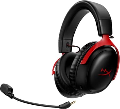 HyperX Cloud III Wireless langattomat pelikuulokkeet (musta/punainen)