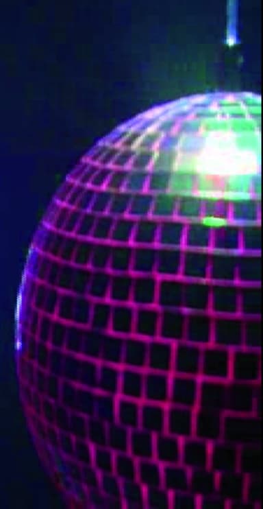 Diskopallo 30 cm LED-valolla, Batteridrevet