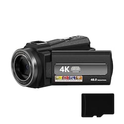 Videokamera 4K/48MP/16x Zoom/IR-pimeänäkö/kaukosäädin/32GB kortti