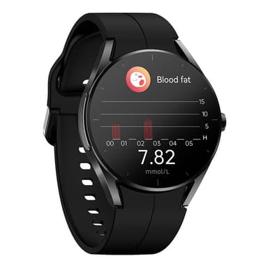 Älykello, jossa on EKG-sydämen seuranta/Bluetooth-puhelu/verensokerin seuranta Hopea