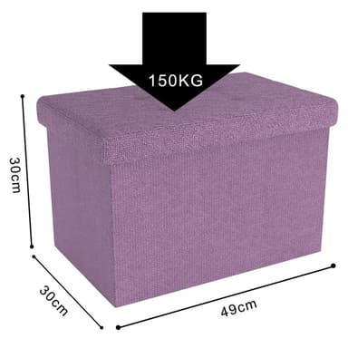 Taitettava Jakkara 49x30x30 cm (vaaleanpunainen)