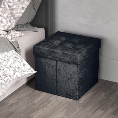 Taitettava Jakkara Istuinkuutio 30x30x30cm  (musta)