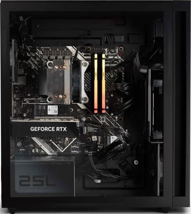 HP Omen 25L i7-13/16/1000/4060Ti pelitietokone (lasipaneeli)